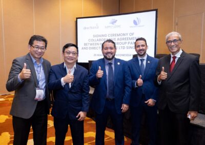 From left: Albert Chan - Director Directional Pte Ltd; Samuel Ng - CEO Directional Pte Ltd; ROBERTO RAMOS - CEO INKOOP GROUP; ANTHONY ALDRETE - CFO INKOOP GROUP; Zainul Abidin Rasheed - Singapore Former Sr Minister of State Foreign Affairs and Ambassador to Kuwait